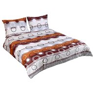Bellatex Cotton on double blanket - 1x 200 × 200, 2pcs 70 × 90 cm - brown rays - Bed Linen