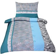 Bellatex Bavlněné - 140 × 200, 70 × 90 cm - tyrkysový kvítek - Bed Linen