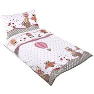 Bellatex Agata - 90 × 135, 45 × 60 cm - Pink owl - Children's Bedding