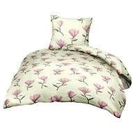 Bellatex Bavlněný satén - 140 × 200, 70 × 90 cm - tulipán - Bed Linen