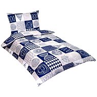 Bellatex Bavlněné - 140 × 200, 70 × 90 cm - patchwork tm.modrý - Bed Linen