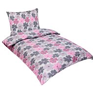 Bellatex Krepové - 140 × 200, 70 × 90 cm - květy růžové - Bed Linen