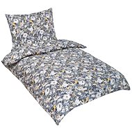Bellatex Krepové - 140 × 200, 70 × 90 cm - jiřina žlutošedá - Bed Linen