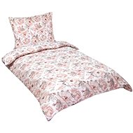 Bellatex Bavlněný satén - 140 × 200, 70 × 90 cm - šedorůžová růže - Bed Linen