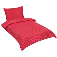 Bellatex Cotton satin - 140 × 200, 70 × 90 cm - red dot - Bed Linen