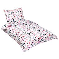 Bellatex Bavlněný satén - 140 × 200, 70 × 90 cm - barevné kvítí - Bed Linen