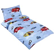 Bellatex Beata - 100 × 135, 45 × 60 cm - racing cars blue - Children's Bedding