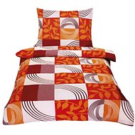 Bellatex Krepové - 140 × 220, 70 × 90 cm - oranžový patchwork - Bed Linen
