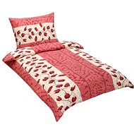Bellatex Krepové - 140 × 220, 70 × 90 cm - lístky terra - Bed Linen