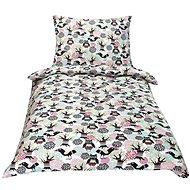 Bellatex Bavlněné Junior - 140 × 200, 70 × 90 cm - sova a ptáček - Bed Linen
