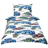 Bellatex Bavlněné Junior - 140 × 200, 70 × 90 cm - závodní formule - Bed Linen