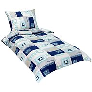 Bellatex Bavlněné - 140 × 200, 70 × 90 cm - modré čtverce - Bed Linen