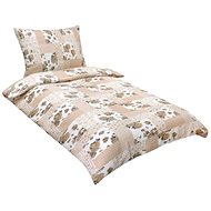Bellatex Krepové - 140 × 220, 70 × 90 cm - béžový patchwork - Bed Linen