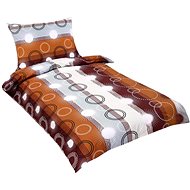 Bellatex Bavlněné - 140 × 220, 70 × 90 cm - hnědé paprsky - Bed Linen