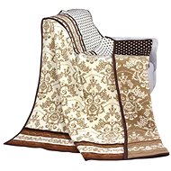 Bellatex Karmela PLUS single bed - 150 × 200 cm - brown ornaments - Blanket