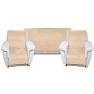 Bellatex KIRA PLUS 2+1 - 150 × 200 cm + 2x 65 × 150 cm - dark beige/light beige - Blanket