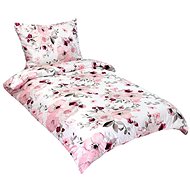 BELLATEX s.r.o. Povlečení bavlna 90/150 růžové květy 140 × 200, 70 × 90 - Bed Linen