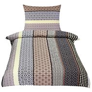 BELLATEX s. r. o. Linen crepe 80/309 beige stripes 140 × 200, 70 × 90 - Bed Linen