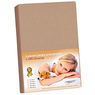 Bellatex KL3: Jersey with elastane sheet 160 × 200 313 coffee - Bedsheet