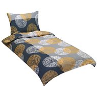 Bellatex Linen cotton 90/865 grey-orange balls 140 × 200, 70 × 90 cm - Bed Linen
