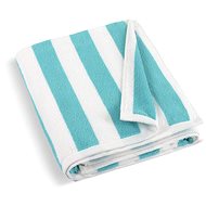 Bellatex Terry beach towels - 100 × 150 cm - white-turquoise - Bath Towel