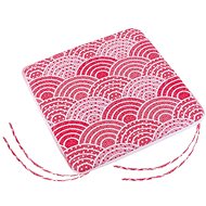Bellatex Adele plain - 40 × 40 cm, plain - red and white orient - Pillow Seat