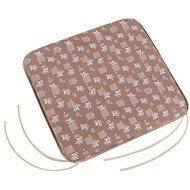 Bellatex Adéla plain - 40 × 40 cm, plain - brown flower - Pillow Seat