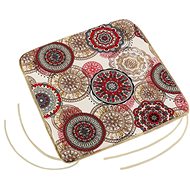 Bellatex Adele plain - 40 × 40 cm, plain - mandala red - Pillow Seat