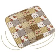 Bellatex Adéla plain - 40 × 40 cm, plain - rose with beige dice - Pillow Seat