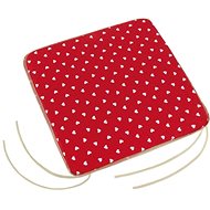 Bellatex Adele plain - 40 × 40 cm, plain - hearts - Pillow Seat