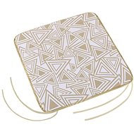 Bellatex Adéla plain - 40 × 40 cm, plain - triangles beige - Pillow Seat
