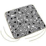 Bellatex Adéla plain - 40 × 40 cm, plain - triangles black - Pillow Seat