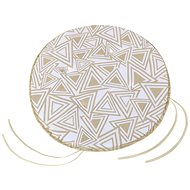 Bellatex Adéla round smooth - diameter 40 cm, purl height 2 cm - triangles beige - Pillow Seat