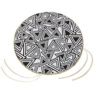 Bellatex Adéla round smooth - diameter 40 cm, purl height 2 cm - triangles black - Pillow Seat