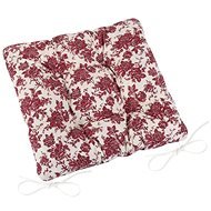 Bellatex Adéla quilted - 40 × 40 cm, quilted - burgundy flower - Pillow Seat