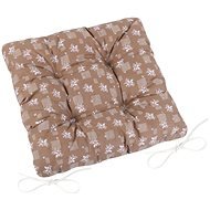 Bellatex Adéla quilted - 40 × 40 cm, quilted - brown flower - Pillow Seat