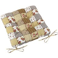 Bellatex Adéla quilted - 40 × 40 cm, quilted - little rose with beige - Pillow Seat