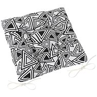 Bellatex Adéla quilted - 40 × 40 cm, quilted - triangles black - Pillow Seat