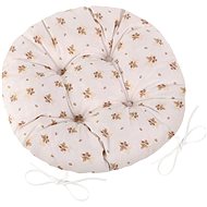 Bellatex Adéla quilted round - diameter 40 cm - beige flower - Pillow Seat