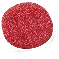 Bellatex Adéla quilted round - diameter 40 cm - red flower - Pillow Seat