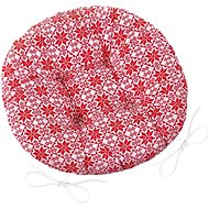 Bellatex Adéla quilted round - diameter 40 cm - kaleidoscope - red, white - Pillow Seat