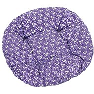 Bellatex Adéla quilted round - diameter 40 cm - flower on purple - Pillow Seat