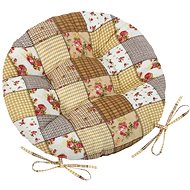 Bellatex Adéla quilted round - diameter 40 cm - little rose with dice - Pillow Seat
