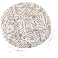 Bellatex Adéla quilted round - diameter 40 cm - triangles beige - Pillow Seat