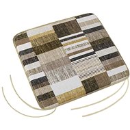 Bellatex EMA plain - 40 × 40 cm, plain - brown-beige tiles - Pillow Seat