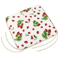 Bellatex EMA plain - 40 × 40 cm, plain - strawberries and cherries - Pillow Seat