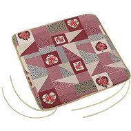 Bellatex EMA plain - 40 × 40 cm, plain - patchwork burgundy - Pillow Seat