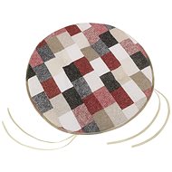 Bellatex EMA round smooth - diameter 40 cm, purl height 2 cm - brick burgundy - Pillow Seat