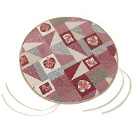 Bellatex EMA round smooth - diameter 40 cm, purl height 2 cm - patchwork burgundy - Pillow Seat