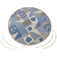 Bellatex EMA round smooth - diameter 40 cm, purl height 2 cm - patchwork blue - Pillow Seat